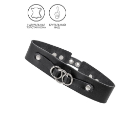 Кожаный чокер-ошейник Pecado 03120